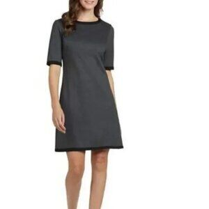 Jude Connally Louisa ponte knit Charcoal black dress XS pullover luxury style